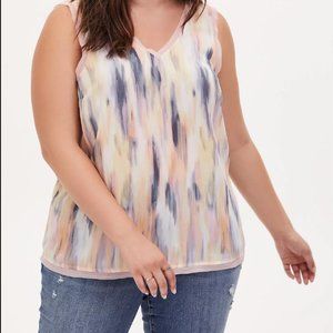 Torrid  GEORGETTE RAW EDGE TANK NEW NWOT 2X
